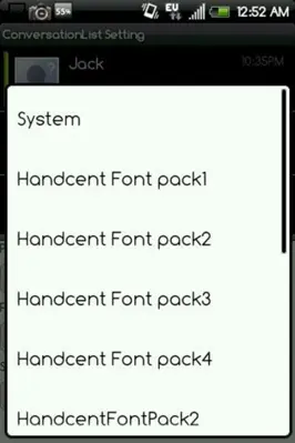 Handcent Font Pack4 android App screenshot 1